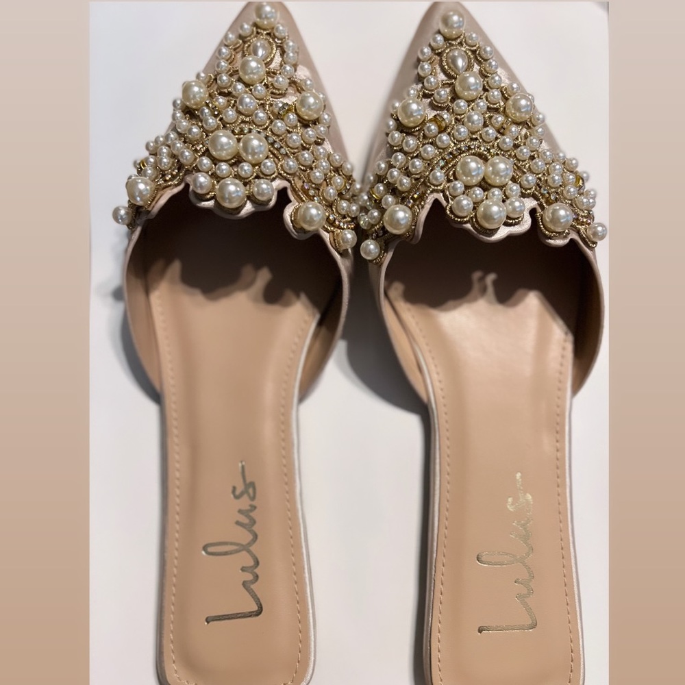 Lulus pearl Ivory wedding flats